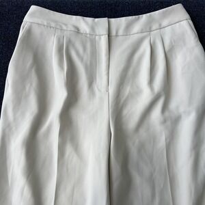 Donna Karan New York Pants Womens 10 Cream Wide Leg Dress Suit Trouser With Tags